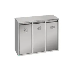Poubelle de tri sélectif 3 compartiments de 12 litres
