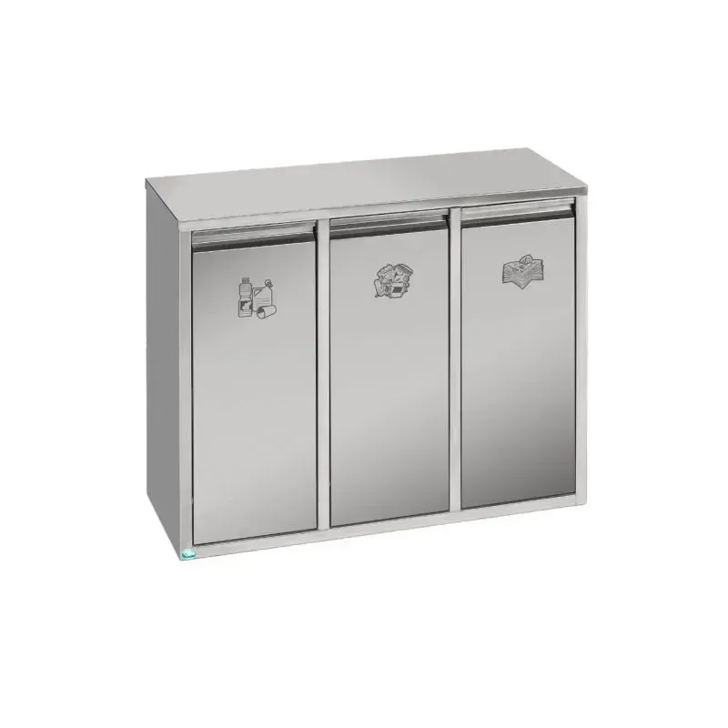 Poubelle de tri sélectif 3 compartiments de 12 litres