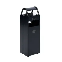 Cendrier poubelle avec chapeau à poser - Acier