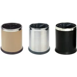 Poubelle de chambre d'hôtel bi flux