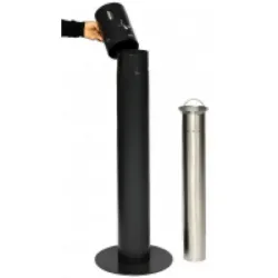 Cendrier sur pied tubulaire - 12 litres- Capacité 1500 mégots