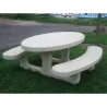 Table de picnic béton - Ovale