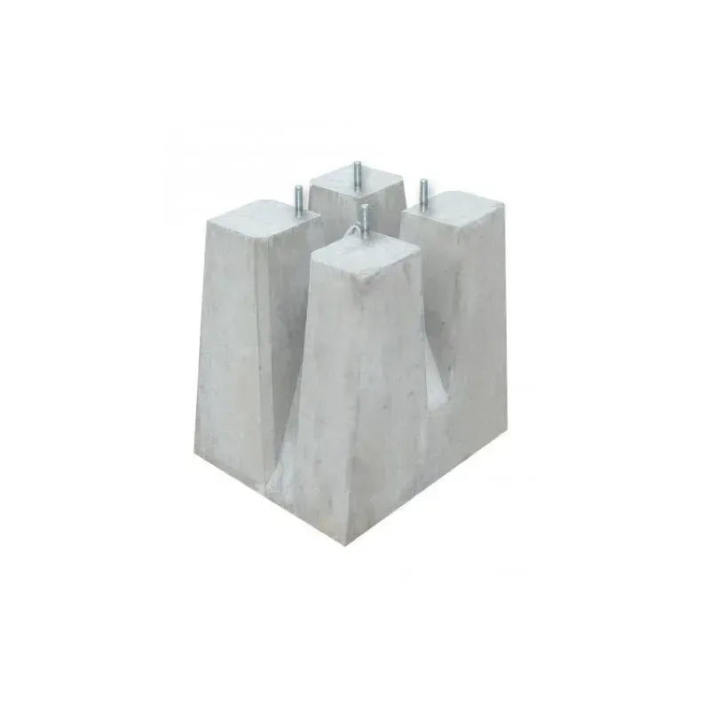 Massif candélabre à bord droit en béton à installer contre un mur