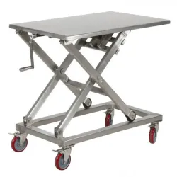 Table élévatrice manuelle inox 300 kg
