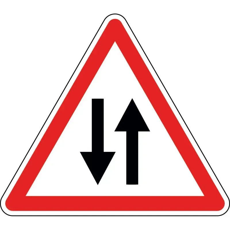 Panneau circulation dans les deux sens - A18