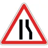 Panneau chaussée rétrécie par la droite - A3a