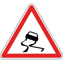 Panneau chaussée particulièrement glissante - A4