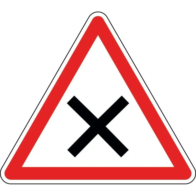 Panneau intersection à priorité à droite - AB1