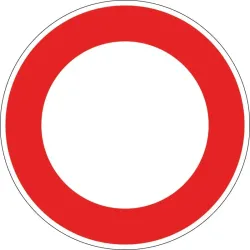 Panneau circulation interdite à tout véhicule dans les 2 sens - B0