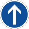 Panneau B21b - Direction obligatoire tout droit