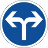Panneau B21e - Direction obligatoire à droite ou à gauche