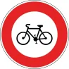 Panneau accès interdit aux cycles - B9b