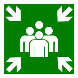 Panneau point de rassemblement incendie