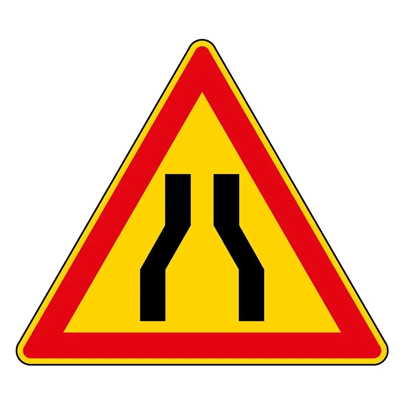 Panneau de chantier AK3 - Rétrécissement de voie