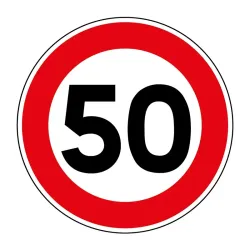 Panneau temporaire limitation de vitesse personnalisable - BK14