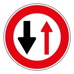 Panneau temporaire BK15 céder la priorité au sens inverse