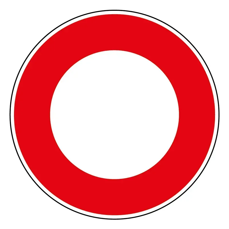 Panneau circulation interdite BK0 temporaire