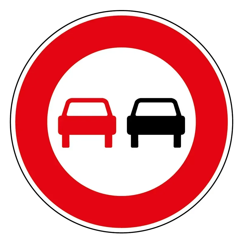 Panneau interdiction de dépasser BK3 temporaire