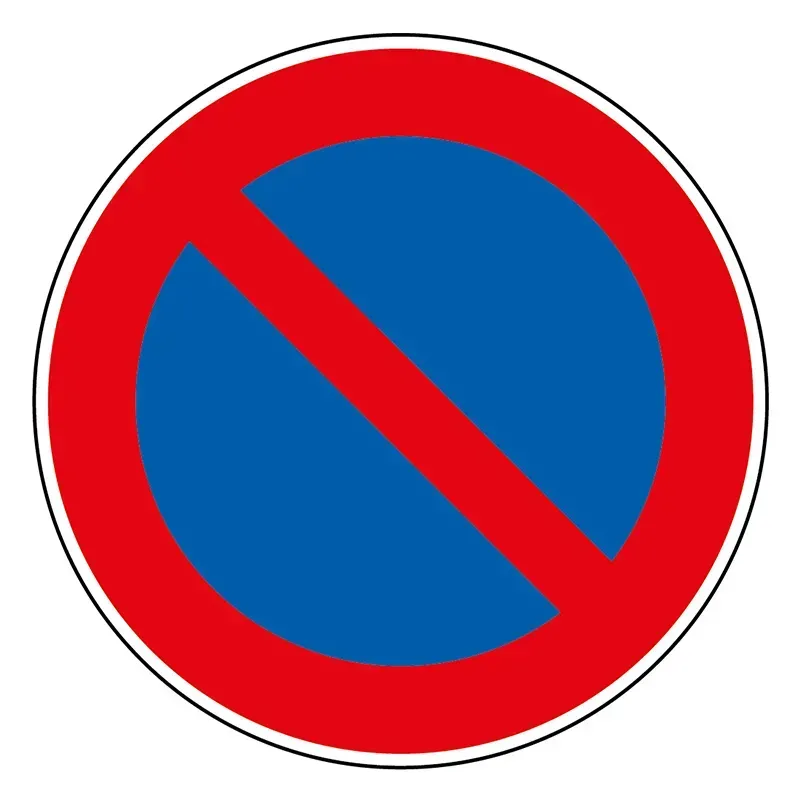 Panneau stationnement interdit BK6a1 temporaire