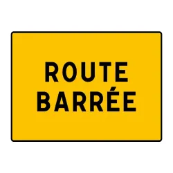 Panneau rue barrée KC119P temporaire