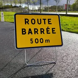 Panneau temporaire route barrée KC121P