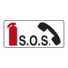 Panonceau SOS avec extincteur et téléphone M9f