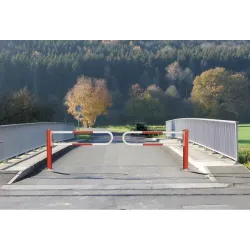 Barrière pivotante trombone à fixer au sol ou au mur WES115