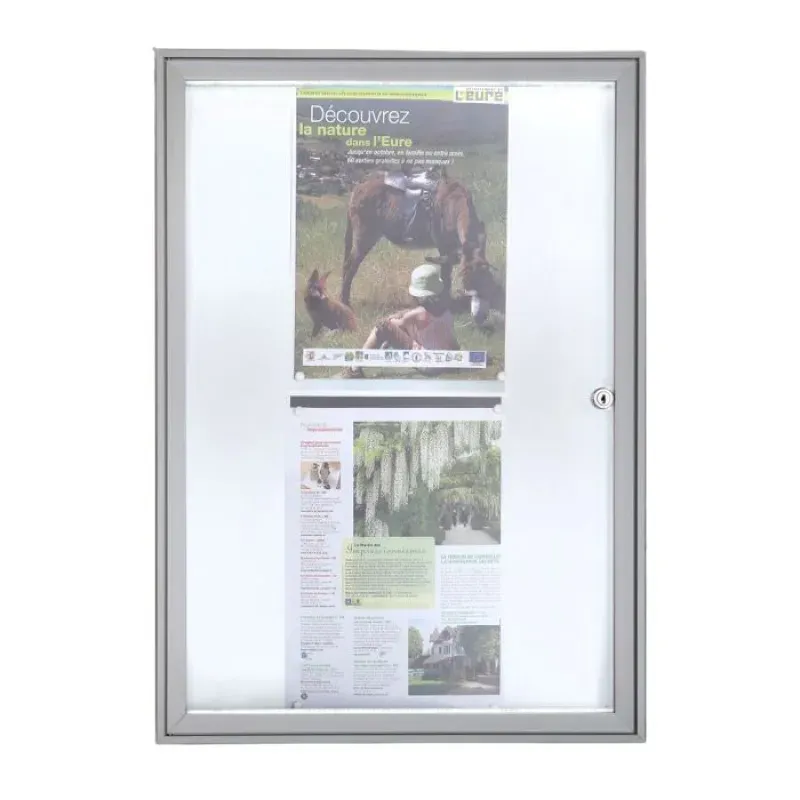 Vitrine d'intérieur murale Extra plate 2 cm - Planorga