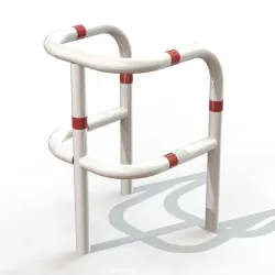 Etrier 3 pieds renforcé blanc bande rouge