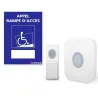 Sonnette handicapé sans fil + panneau PVC