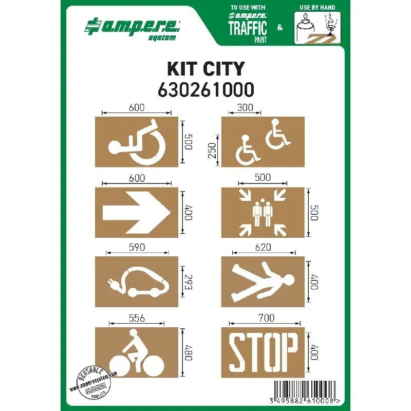 Pochoir marquage en ville