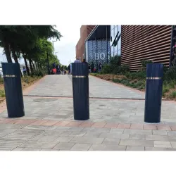 Borne anti bélier avec enjoliveur en inox D.27 cm - H268