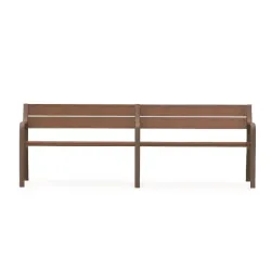 Banc double Benito Citizen UM301L en métal et lattes en bois exotique