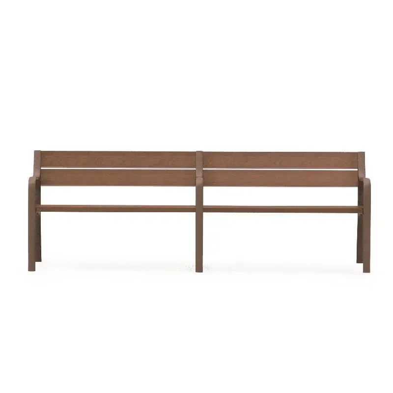 Banc double Benito Citizen UM301L en métal et lattes en bois exotique