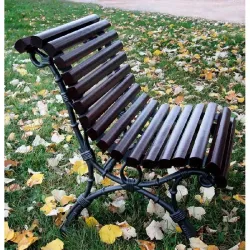 Chaise Barcino - Pieds en fonte et lattes en bois tropical