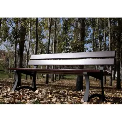 Banc Bretana - Pieds en fonte et lattes en bois tropical