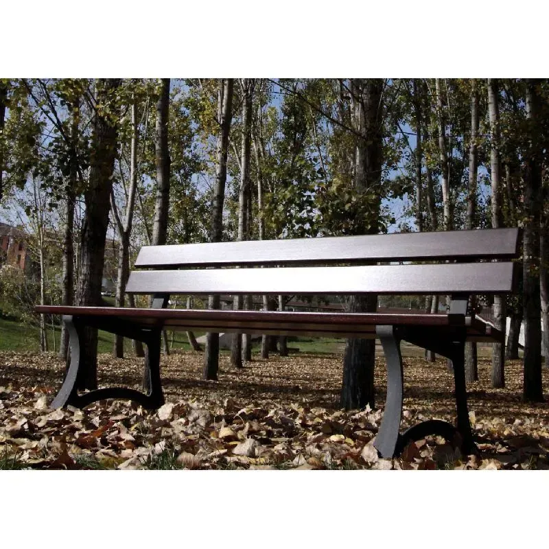 Banc Bretana Benito UM374 en métal et lattes en bois exotique