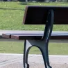 Banc Cantabrico Benito UM381 en fonte et lattes en bois exotique