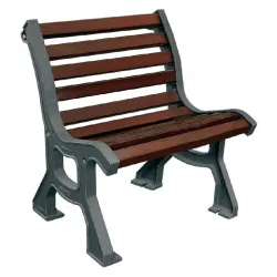 Chaise Roda - Pieds en fonte et lattes en bois tropical