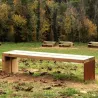 Banquette Benito Gavarres UM311 en Corten et bois