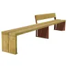 Banc double Benito Gavarres UM311RD en Corten et bois