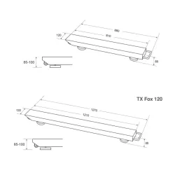 Barre de pesage TX Fox avec indicateur pour grandes structures
