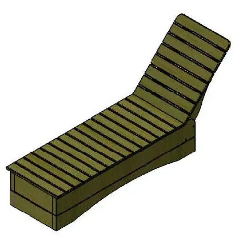 Bain de soleil professionnel en bois de pin