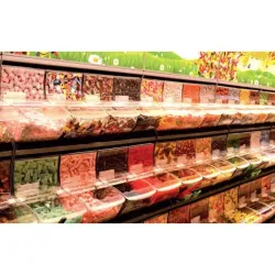 Bac de 15,5 L avec porte freinee pour vente de produits en vrac