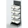 Mobilier sur roulettes pour distributeur de vrac 15 L 