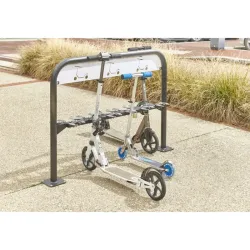 Mottez - Support 12 trottinettes face-à-face sur pieds ou à sceller