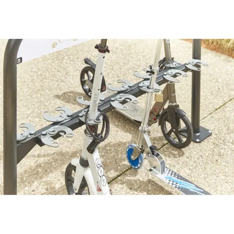 Mottez - Support 12 trottinettes face-à-face sur pieds ou à sceller