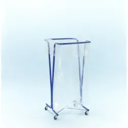 Support sac poubelle gros volume 240 à 400l sur roulettes