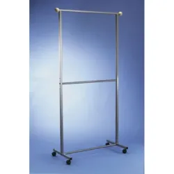 Mottez B180C - Penderie double niveau grise