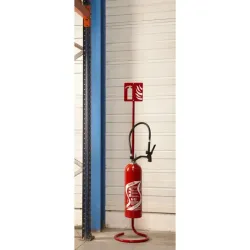 Support porte extincteur sur pied